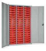 Lockable Treble Cupboard With 51 Shallow Trays Set - 1830mm - view 1