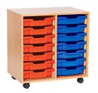 Sturdy Storage Double Column Unit -  14 Shallow Trays - view 2