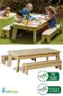 Outdoor Rectangular Table And Bench Set - view 1