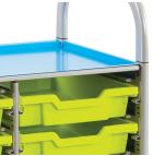 Callero® Double Width Storage Trolley With 16 Shallow Trays - view 7