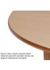 Semi-Circle Melamine Top Wooden Table - 1630 x 560mm - view 2