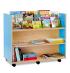 Bubblegum Library Unit With 3 Straight Shelves On Both Sides - view 2