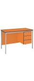 Fully Welded Teachers Desk With PU Edge - 3 Drawer Pedestal - view 3