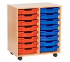 Sturdy Storage Double Column Unit -  16 Shallow Trays - view 2