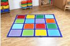 Rainbow Square Placement Carpet - view 1