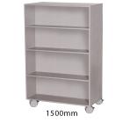 Sturdy Storage - Grey 1000mm Wide Mobile Double Sided Bookcase - view 3