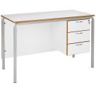 Crushed Bent Teachers Desk With MDF Edge - 3 Drawer Pedestal - view 2
