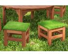 Outdoor Round Table with available Grass Seat Stools - view 3