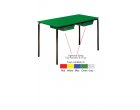 Contract Classroom Tables - Slide Stacking Rectangular Table with Matching ABS Thermoplastic Edge - view 5