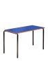 Contract Classroom Tables - Slide Stacking Rectangular Table with Bullnosed MDF Edge - view 2