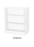 Sturdy Storage - White 1000mm Wide Double Sided Bookcase - view 2