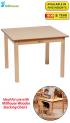 Square Melamine Top Wooden Table - 695 x 695mm - view 1