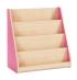 Bubblegum Single Sided Library Unit with 4 Tiered Fixed Shelves - view 2