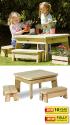 Outdoor Square Table And Bench Set - view 1