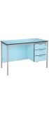 Fully Welded Teachers Desk With PU Edge - 3 Drawer Pedestal - view 2