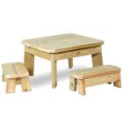 Outdoor Square Table And Bench Set - view 2