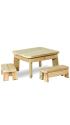 Outdoor Square Table And Bench Set - view 2