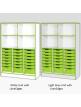 Jaz Storage Range - Triple Width Variety Tray Unit with Open Storage - view 3