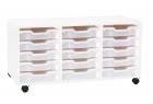 Sturdy Storage - Triple Shallow Tray White Column Unit - view 1