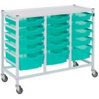 Gratnells Compact Medical Treble Column Trolley Complete Set A - view 2