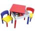 Square Activity Table With Dual-Sided Cover and Chairs - view 1