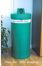 52 Litre Battery Recycling Bin - Plain or Be Positive! Graphic - view 2