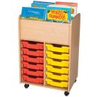 12 Tray Tall Mobile Book Trolley - view 1