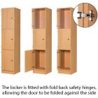 Secondary Height Three Door Locker - 1800mm - view 2