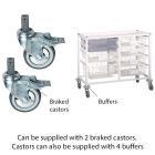 Gratnells Classic Medical Double Column Trolley Complete Set - 890mm High - view 2