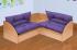 Reading Corner Seat with Purple Cushions (Beech) - view 1