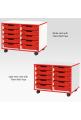 Jaz Storage Range - Double Width Shallow Tray Units - view 6