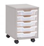 Sturdy Storage - Single Shallow Tray Grey Column Unit - view 1