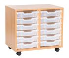 Sturdy Storage Double Column Unit -  12 Shallow Trays - view 1