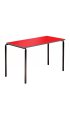 Contract Classroom Tables - Slide Stacking Rectangular Table with Spray Polyurethane Edge - view 3