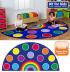 Rainbow 14 Spot Semi-Circle Carpet - 1.5m x 3m - view 1