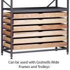 Gratnells Treble Width Wooden Tray with Runners - view 2