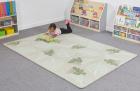 Neutral Colours - Abstract Leaf Rug 2.5m x 1.7m - view 1