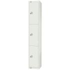All White Three Door Locker - view 1