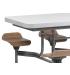 Primo Mobile Folding Table & Seating (White Gloss) - view 4