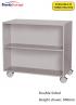 Sturdy Storage - Grey 1000mm Wide Mobile Double Sided Bookcase - view 1