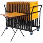 25 Z-Lite Folding Exam Desks With Trolley Set - view 1