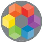 Rainbow Circular Polygons Carpet - view 3