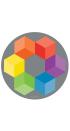 Rainbow Circular Polygons Carpet - view 3