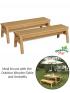 Outdoor Wooden Bench - Set of 2 - view 1