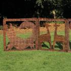 Hand Woven Wicker Animal Panels Set Of 6 - view 3