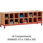 Cloakroom Bench With Open Compartments - view 3