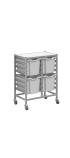 Gratnells Dynamis Double Column Trolley Complete Set - 4 Jumbo Trays - view 2