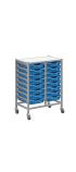 Gratnells Dynamis Double Column Trolley Complete Set - 16 Shallow Trays - view 2