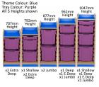 KubbyClass® Single Bay Combination Tray Units - 5 Heights - view 3