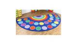 Rainbow 24 Spot Semi-Circle Placement Carpet - 2m x 4m - view 2